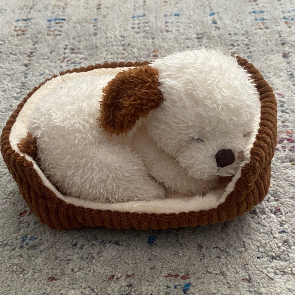Jellycat Nappy Nipper Puppy Dog stuffed animal With Bed in excellent condition